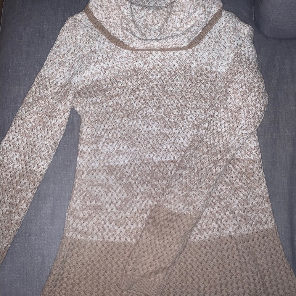 Long turtleneck sweater